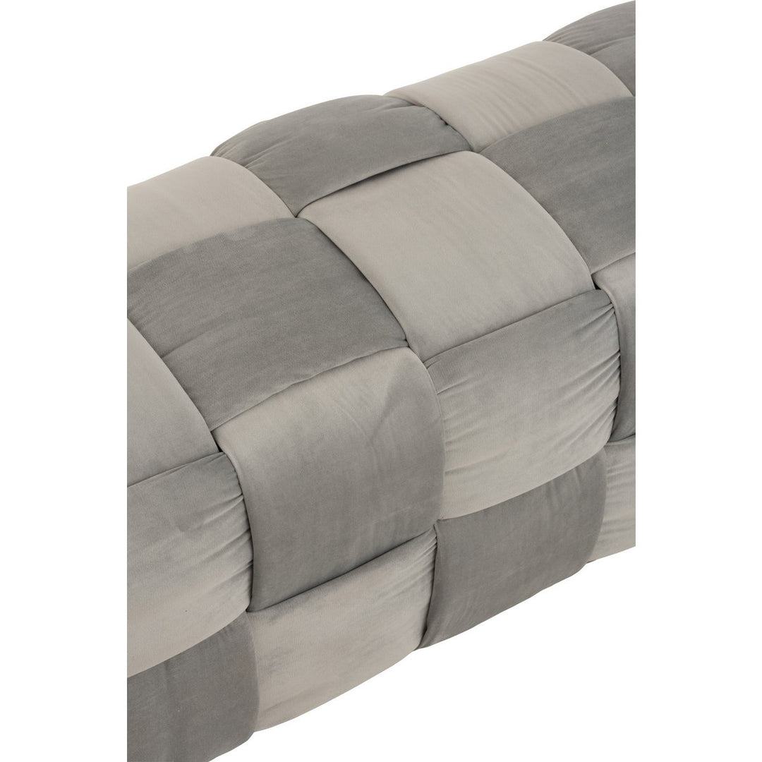 J-Line Pouf 3-Sitzer Textil Hellgrau