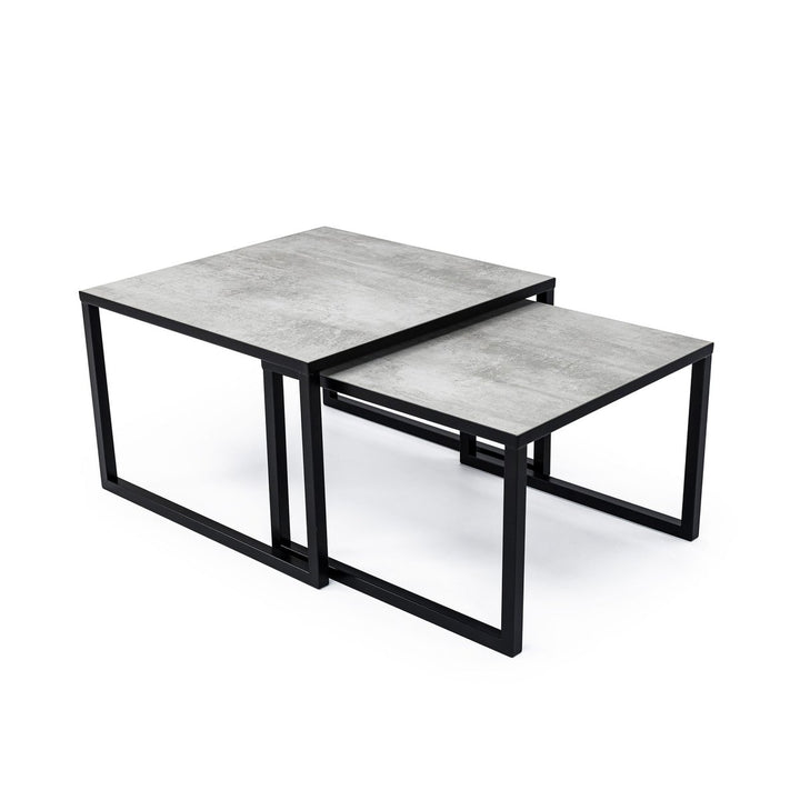 Stalux Coffee table set Lisa Black/Concrete