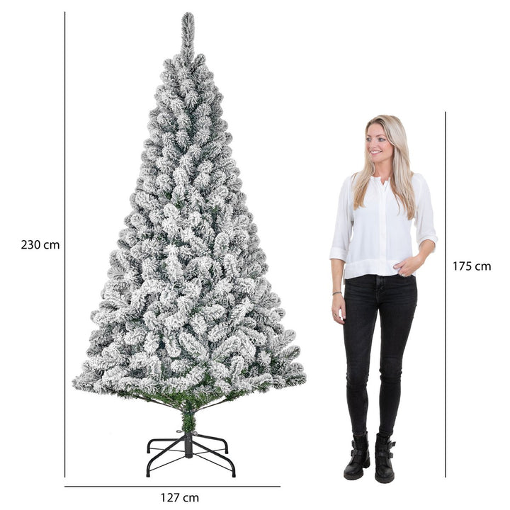 Millington Kunstkerstboom 230 cm Groen Frosted