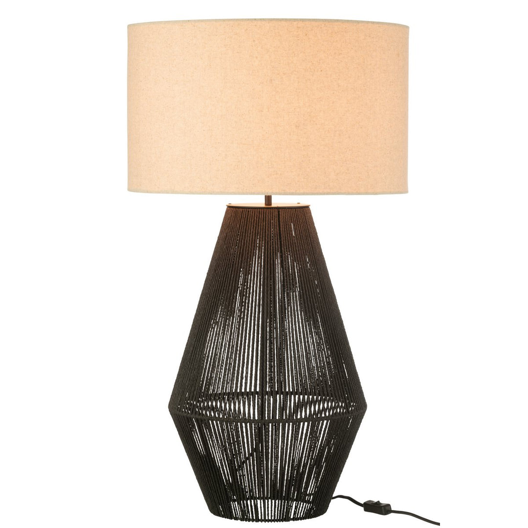 J-Line Lamp Striing Metal Textile Black