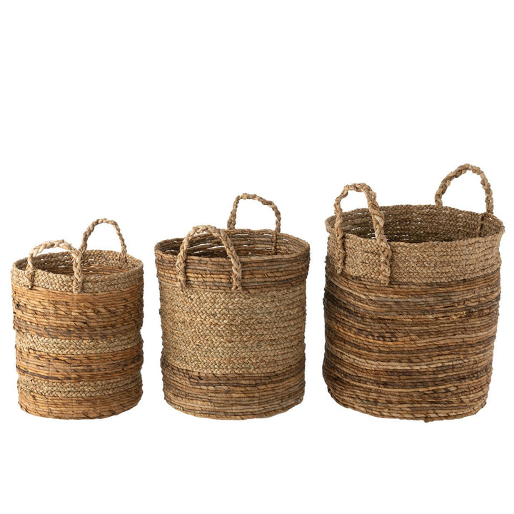 J-Line Baskets Lucie Raffia Natural