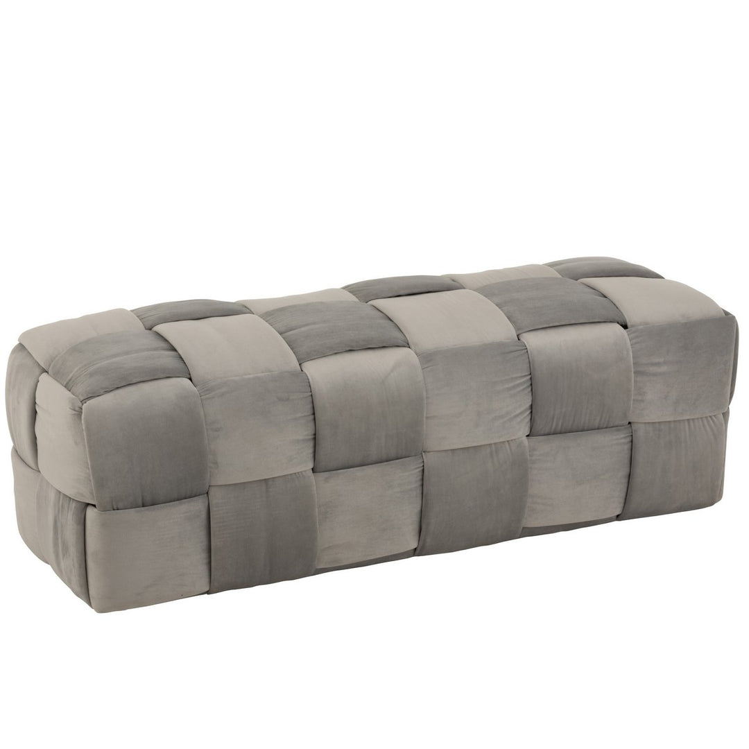 J-Line Pouf 3-Sitzer Textil Hellgrau