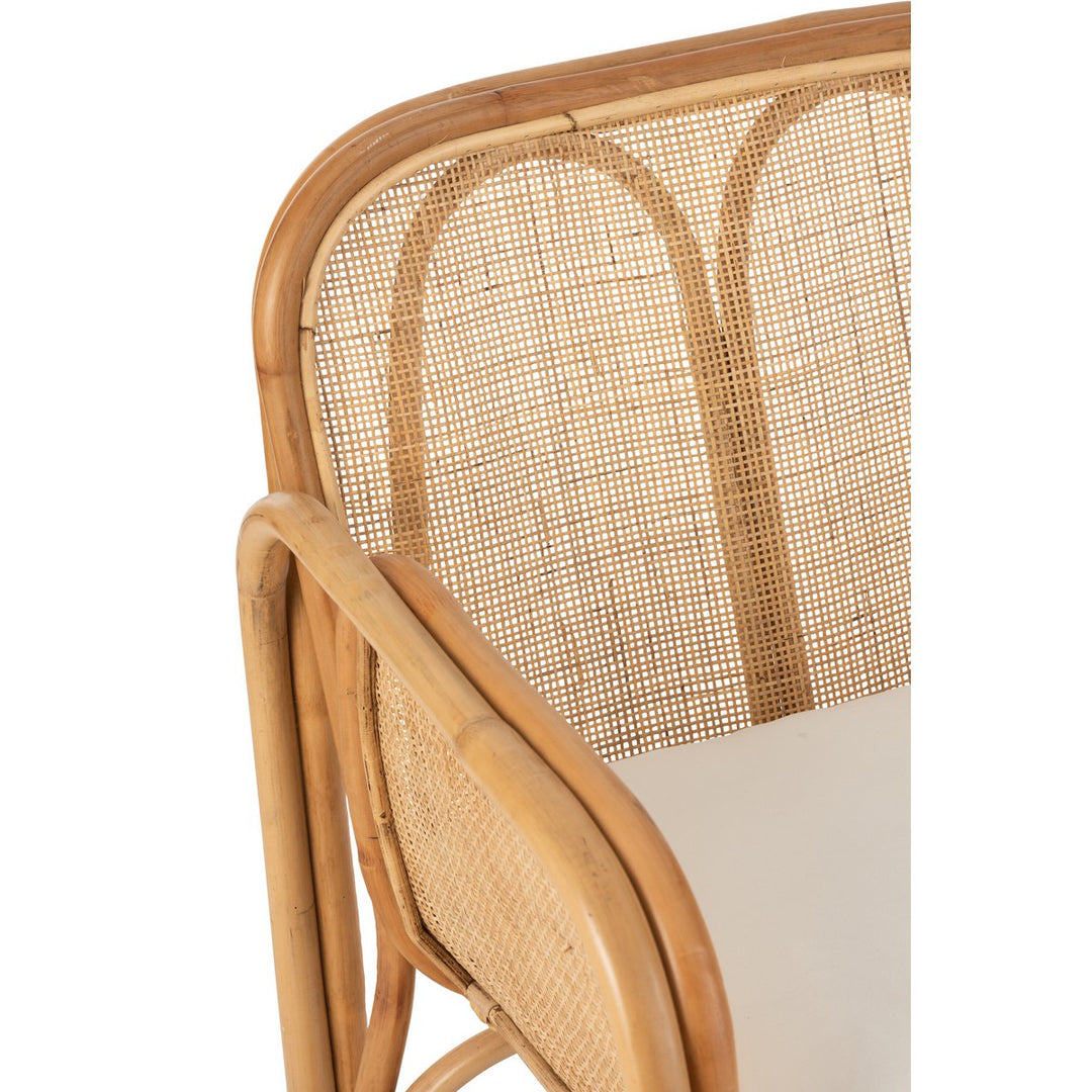 J-Line Stuhl + Kissen Casablanca - Jute - Natur