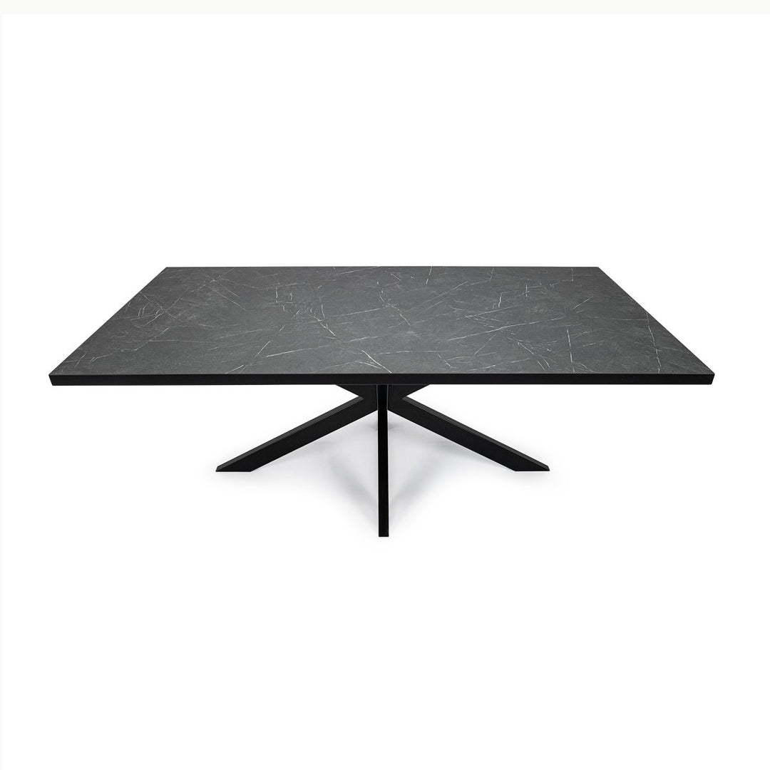 Stalux Eettafel Gijs Zwart/Marmer