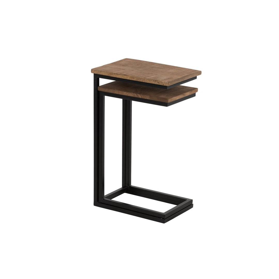 J-Line Side Table Rectangle Wood Metal