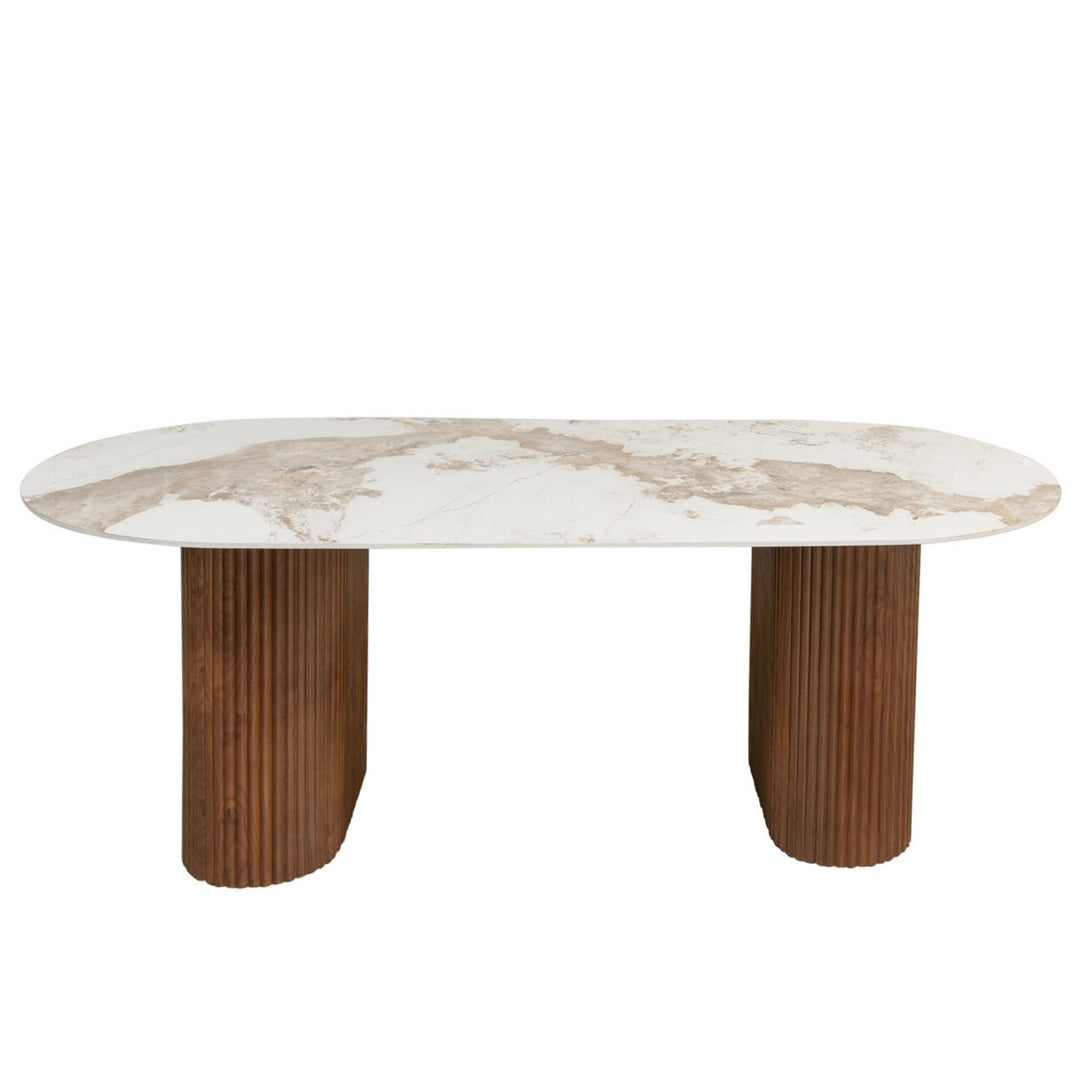 Urban Chic Dining Table Ceramic Marble