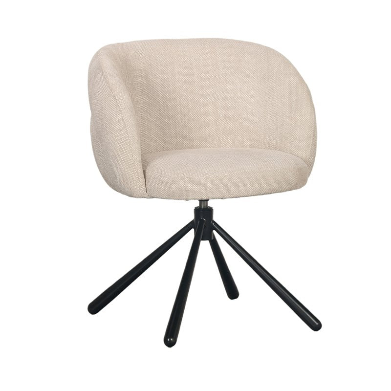 Set 2x Pebble Rotating Chair Beige