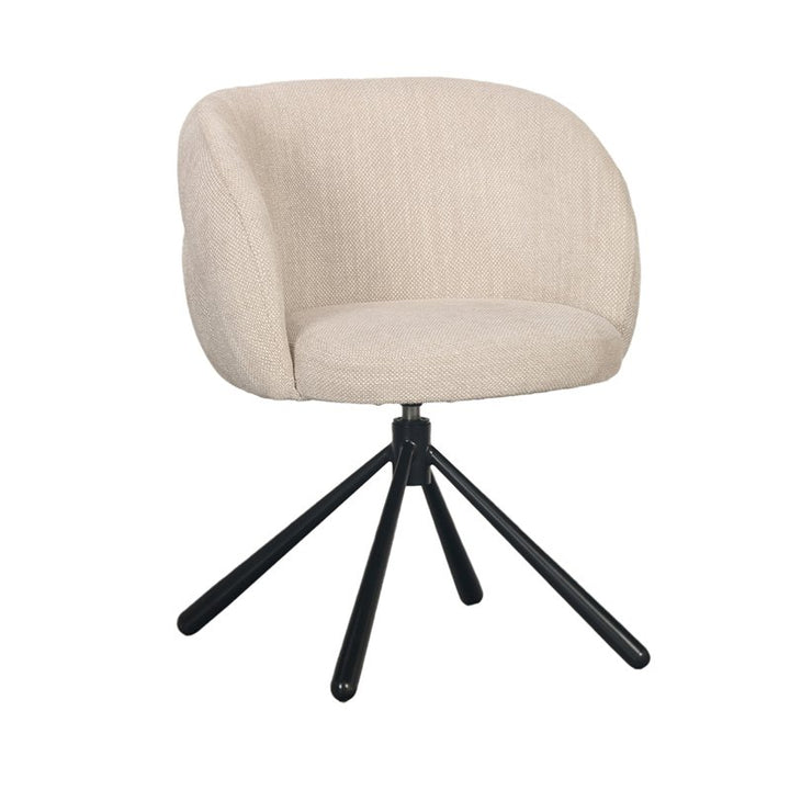 Set 2x Pebble Rotating Chair Beige