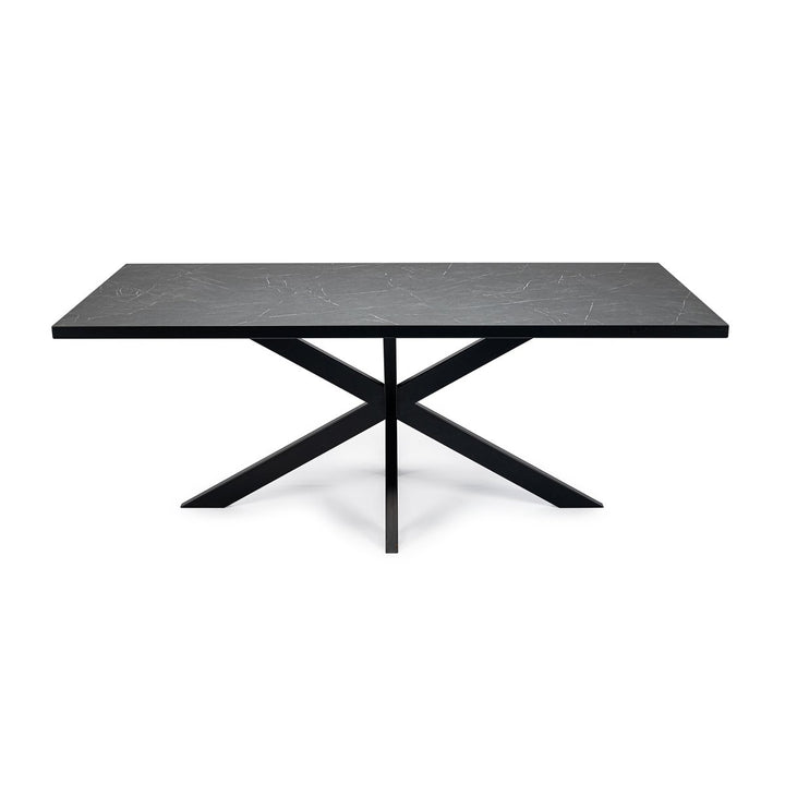 Stalux Eettafel Gijs Zwart/Marmer