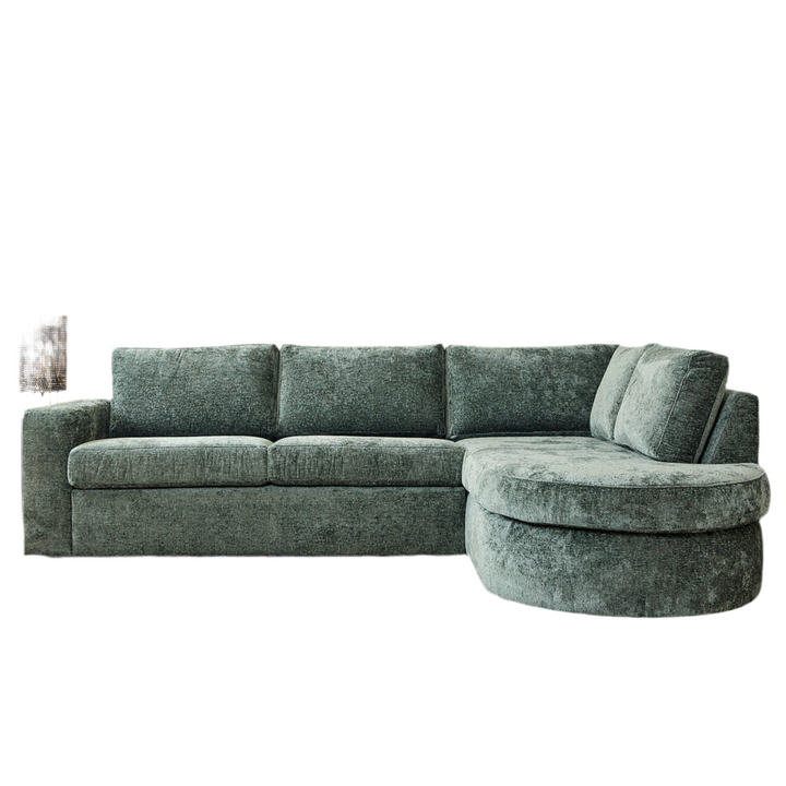 MySofa Alma | Green | 2,5 zits + Divan Rechts | 5 jaar garantie