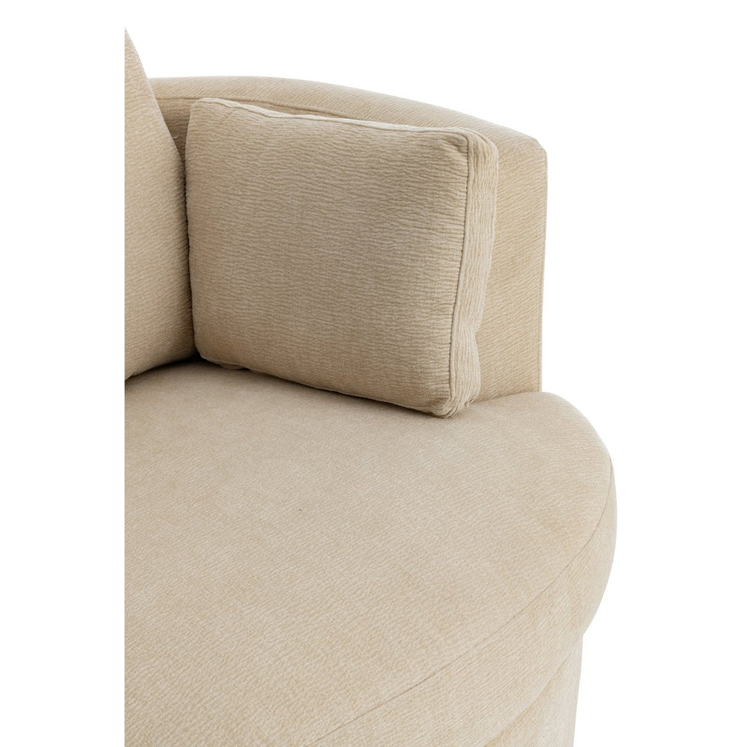 J-Line Swivel armchair Swiv Poplar wood Beige