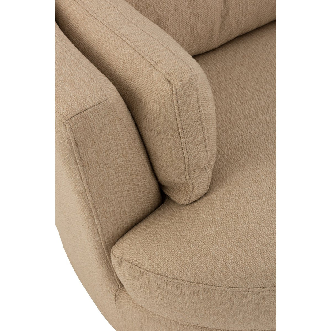 J-Line Lounge chair Swiv Wood/Textile Beige