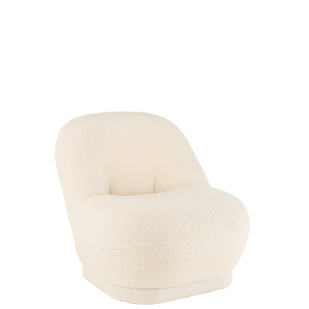 J-Line Sofa Teddy Bouclé Weiß 