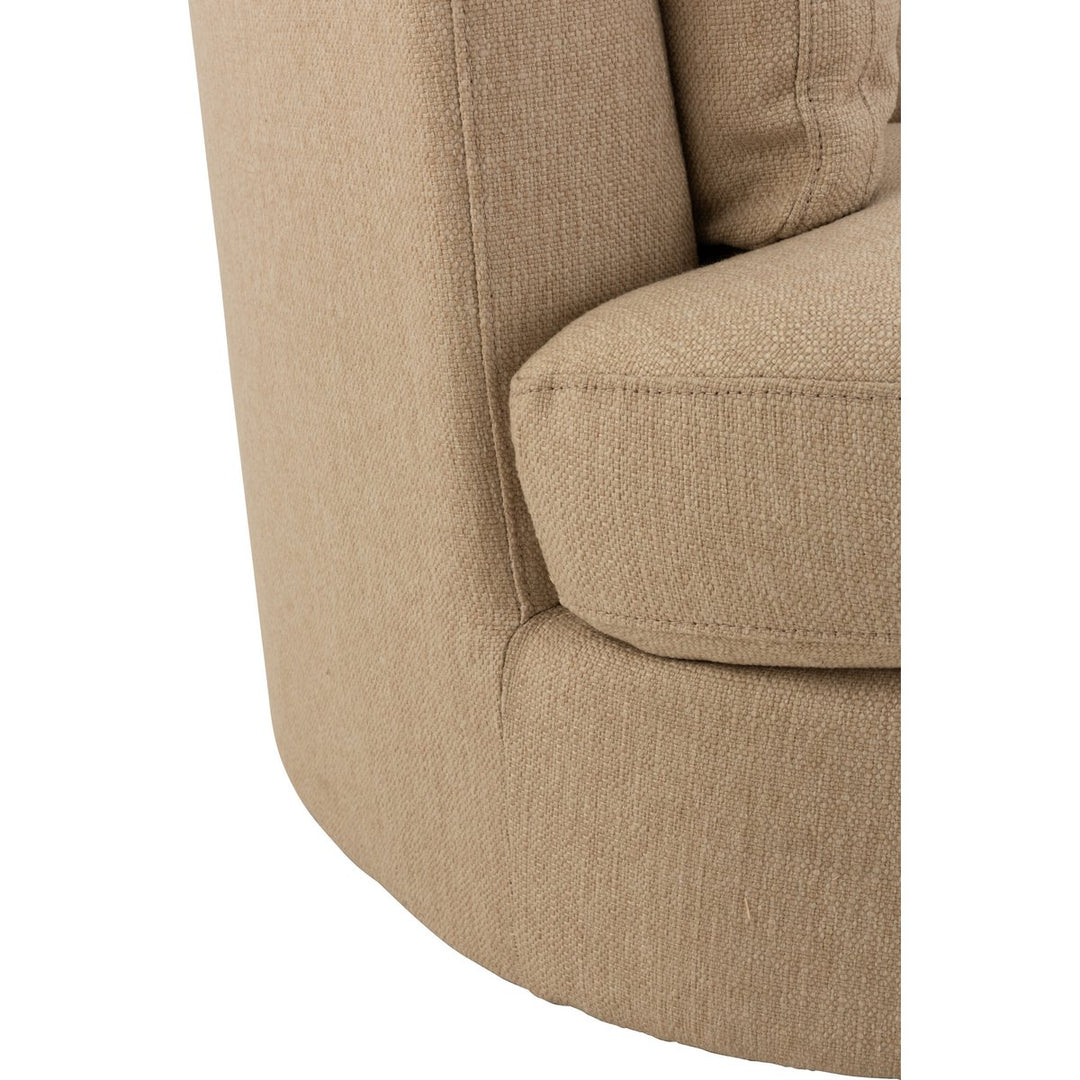 J-Line Lounge chair Swiv Wood/Textile Beige