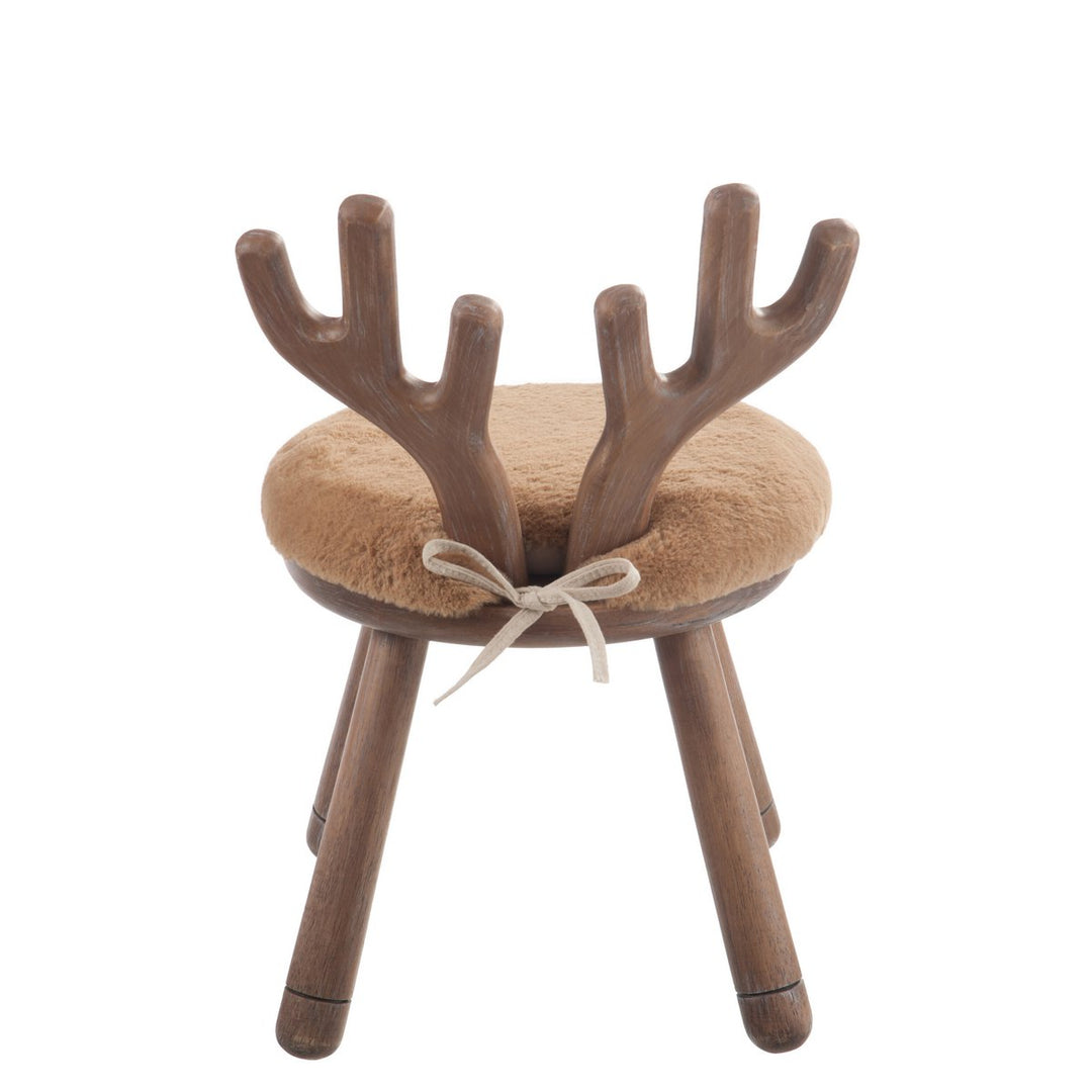 J-Line High Chair Ear Deer Wood Natural