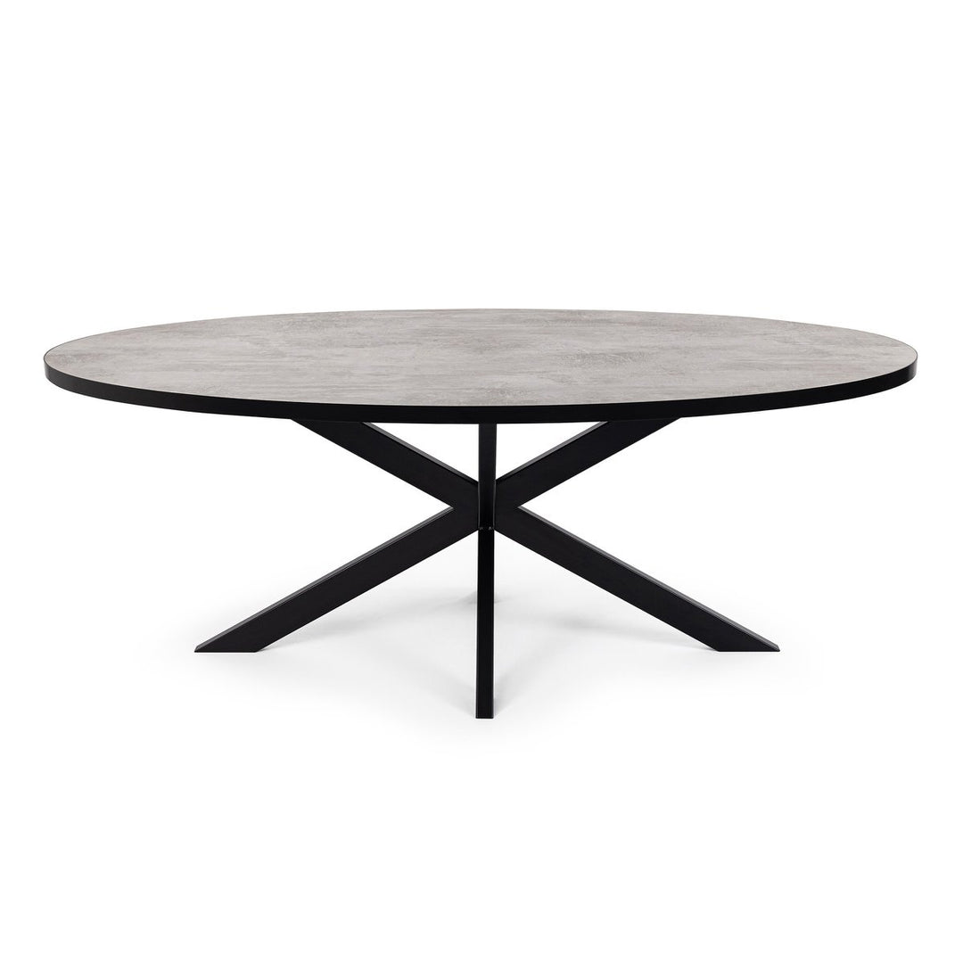 Stalux Eettafel Mees Zwart/Beton