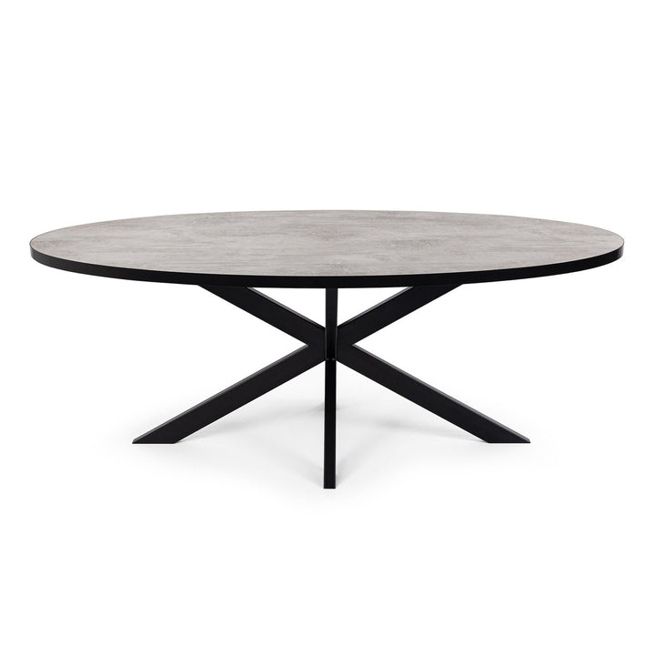 Stalux Eettafel Mees Zwart/Beton