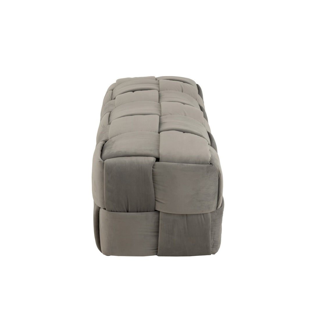 J-Line Pouf 3-Sitzer Textil Hellgrau