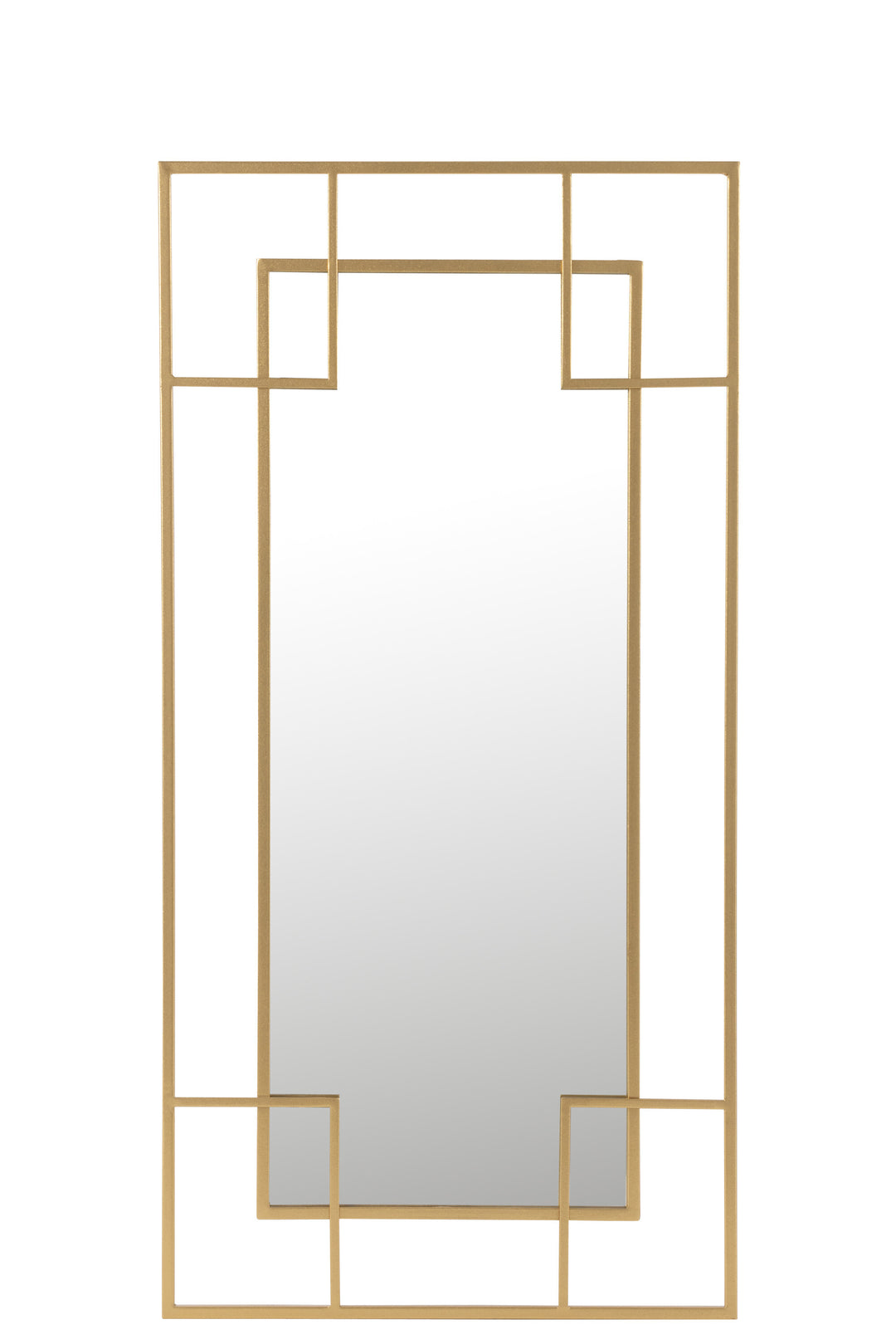 J-Line Mirror Lines Metall Glas Gold