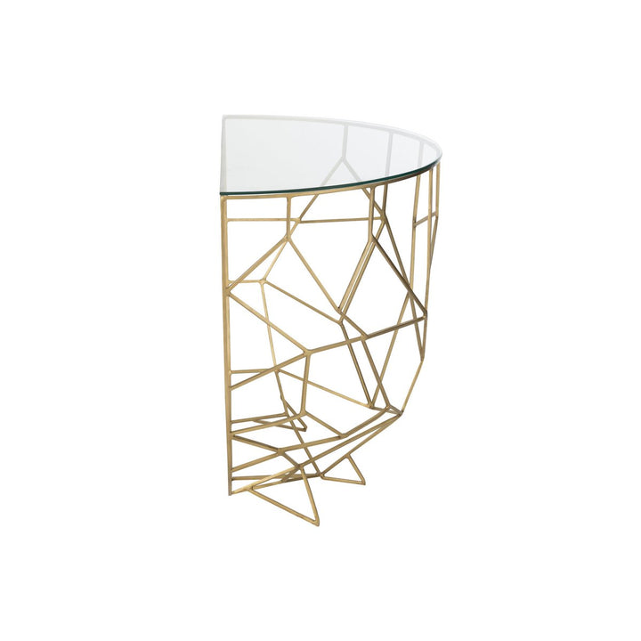 J-Line Console Moza Metaal Glas Goud