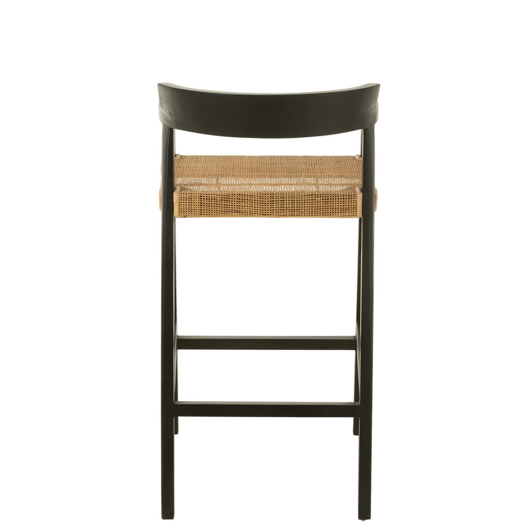 J-Line Bar Stool Emma Wood Black Brown