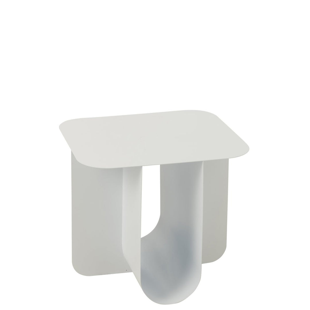 J-Line Side Table Square Metal White