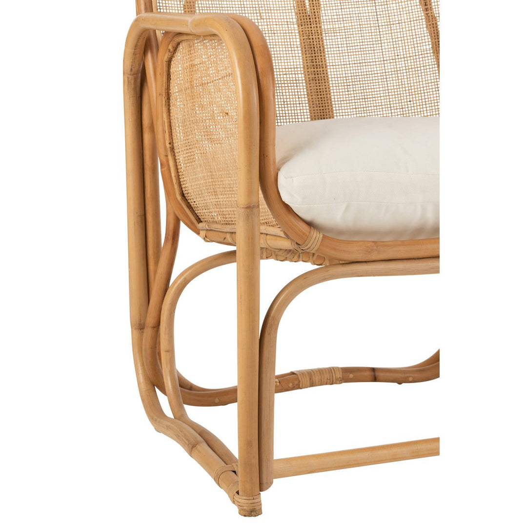 J-Line Stuhl + Kissen Casablanca - Jute - Natur