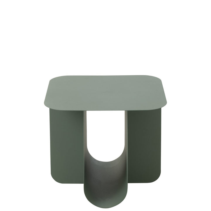 J-Line Side Table Square Metal Green