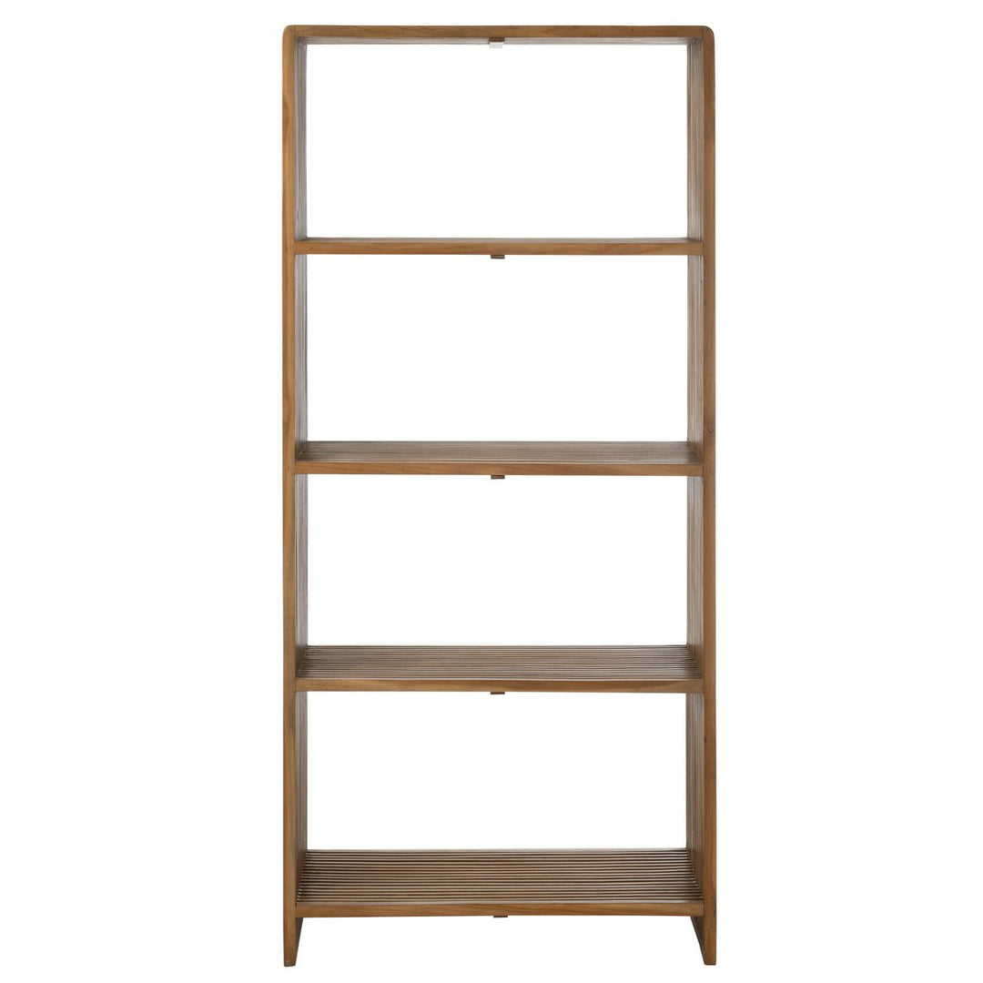 J-Line Bookcase 4 Shelves Recycled Teak Natural