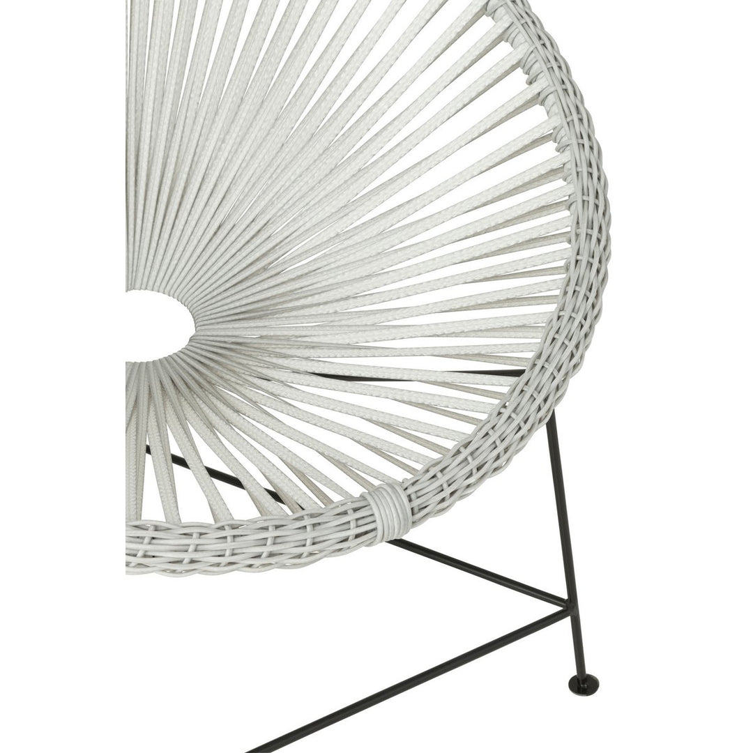 J-Line Stuhl Acapulo – Rattan/Metall – Weiß