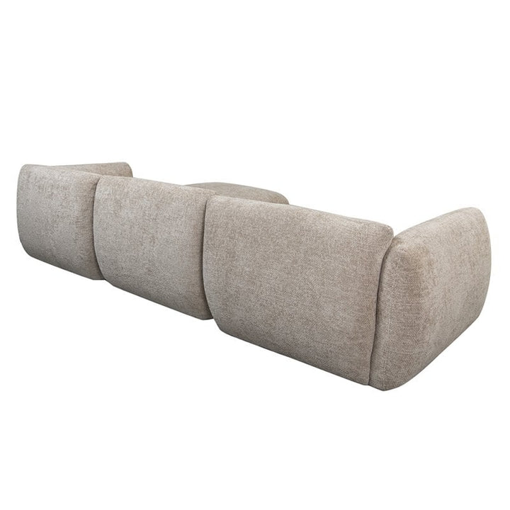 Sofa Amsterdam 4 Seater + Ottoman Latte