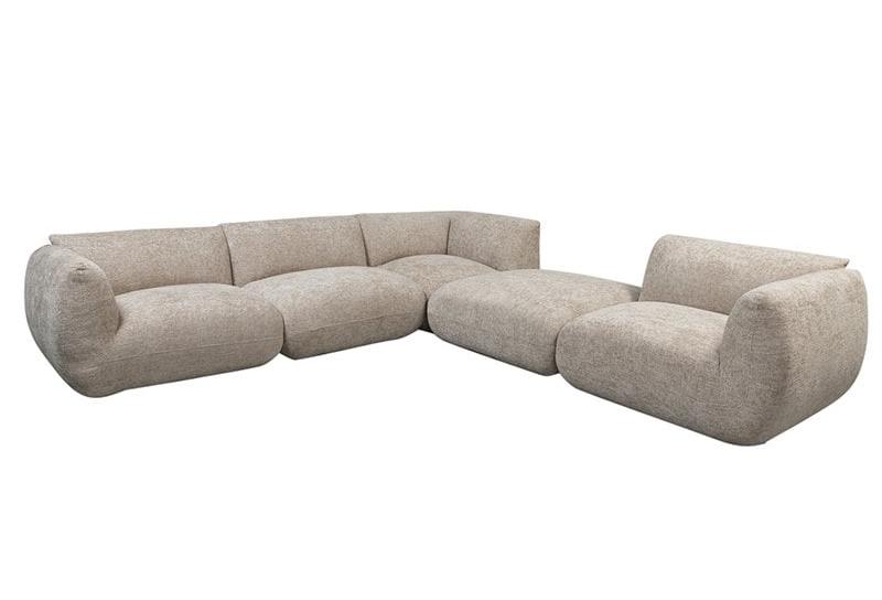 Bank Amsterdam 5 Piece Corner Sofa Latte