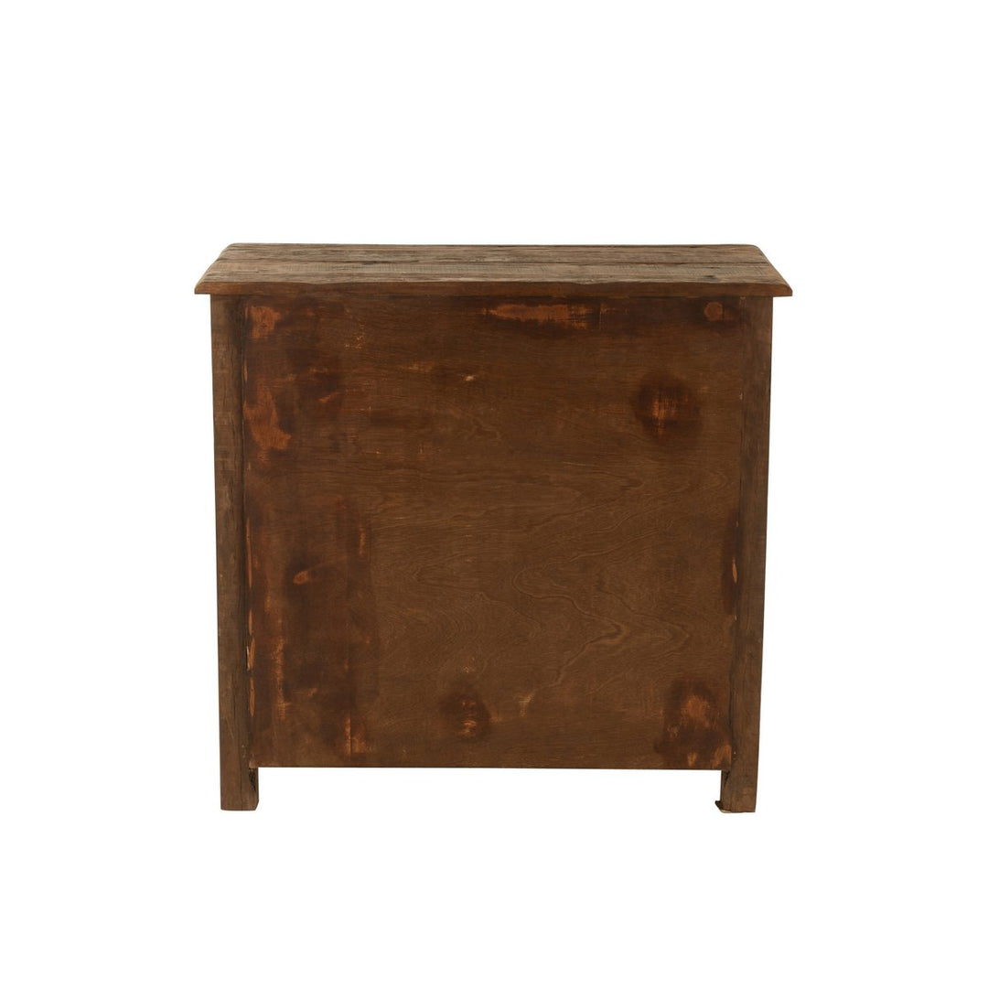 J-Line Cabinet Antique Aged Wood Brown