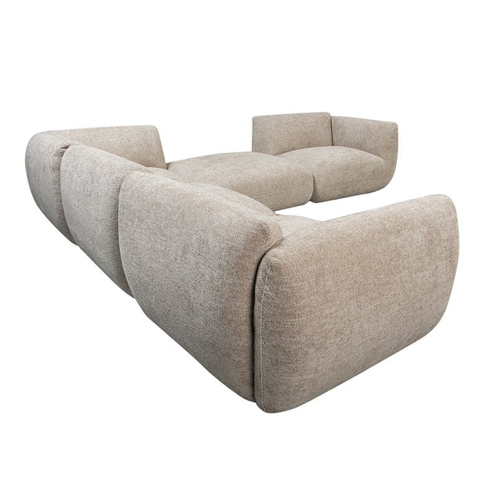 Bank Amsterdam 5 Piece Corner Sofa Latte