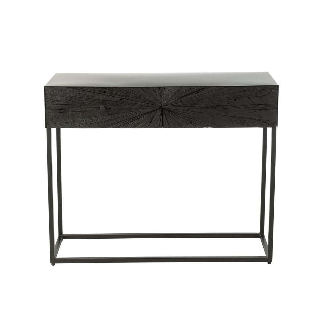 J-Line Console Shanil Hout Zwart