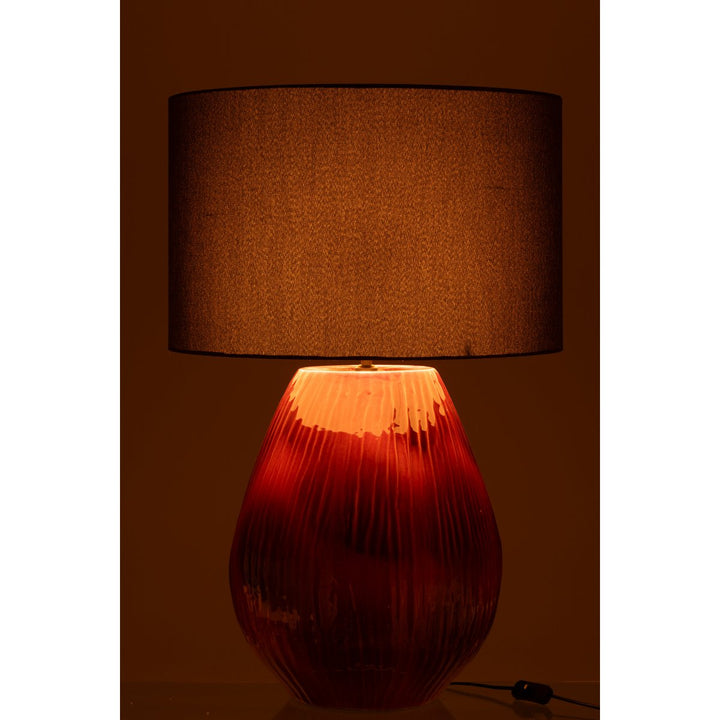 J-Line Lamp Akane Keramiek Rood Groot