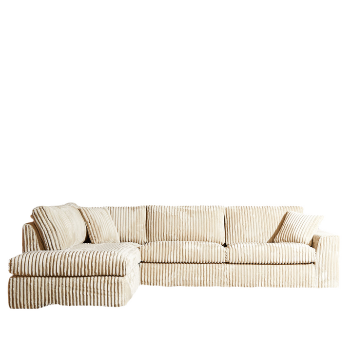 MySofa Ecksofa Teddy | 5 Jahre Garantie | Diwan links + 2,5-Sitzer