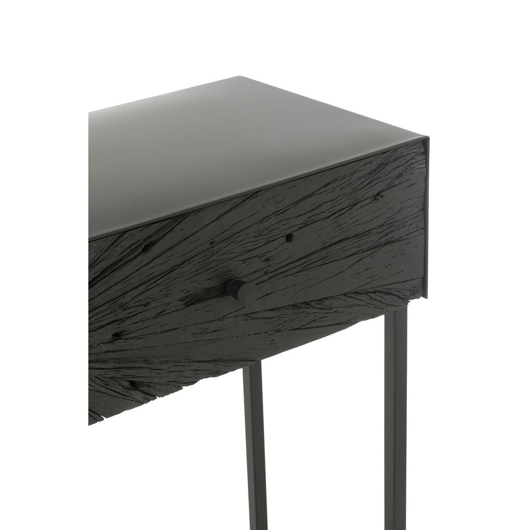 J-Line Console Shanil Hout Zwart