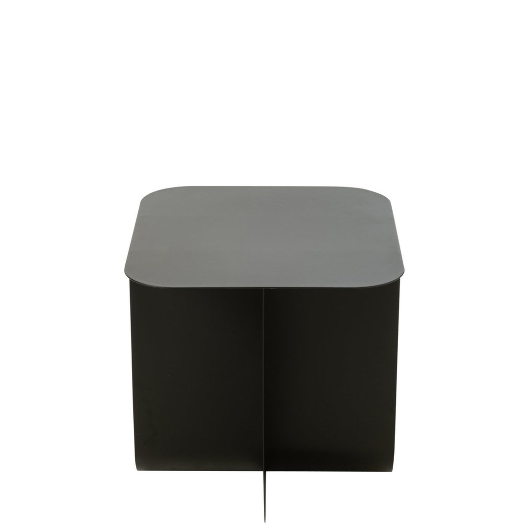 J-Line Side Table Square Metal Black