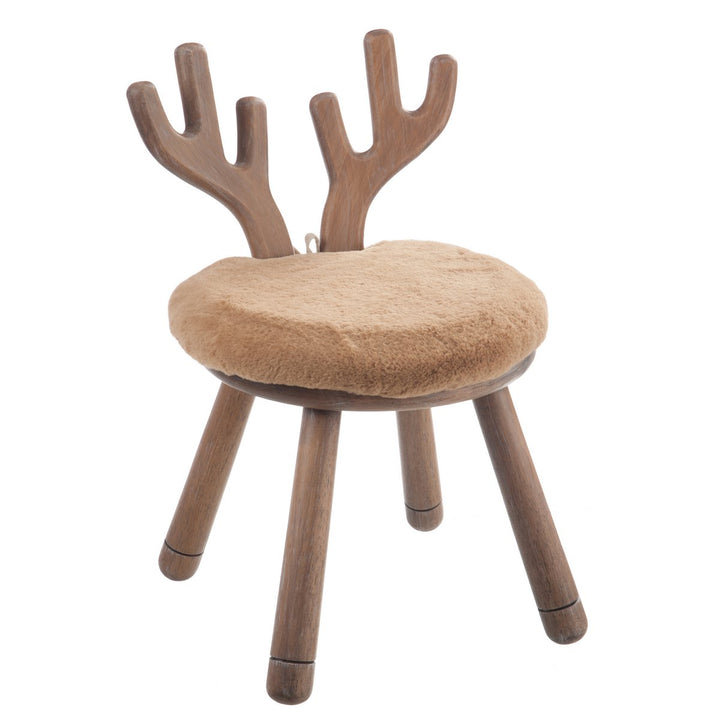 J-Line High Chair Ear Deer Wood Natural