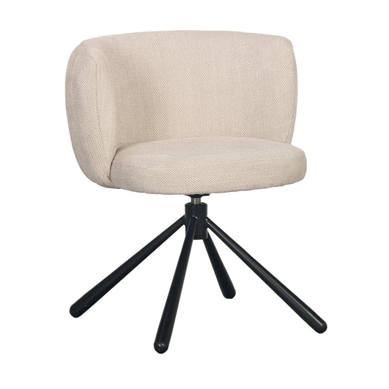 Shell Rotating Chair Beige Set of 2