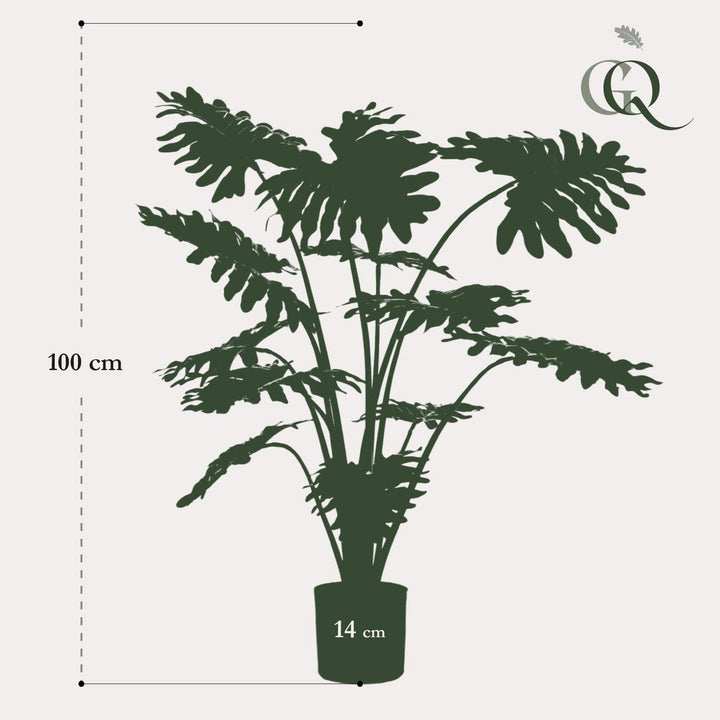 Kunstplant Philodendron - 100 cm