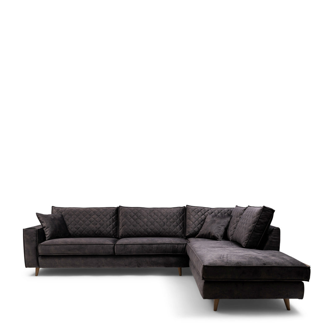 Rivièra Maison Ecksofa rechts Kendall Grimaldi Grau 