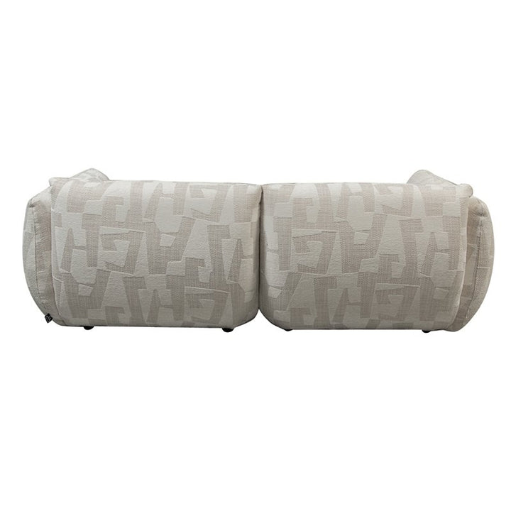 Sofa Amsterdam 2.5 Seater + Ottoman White Glyphs