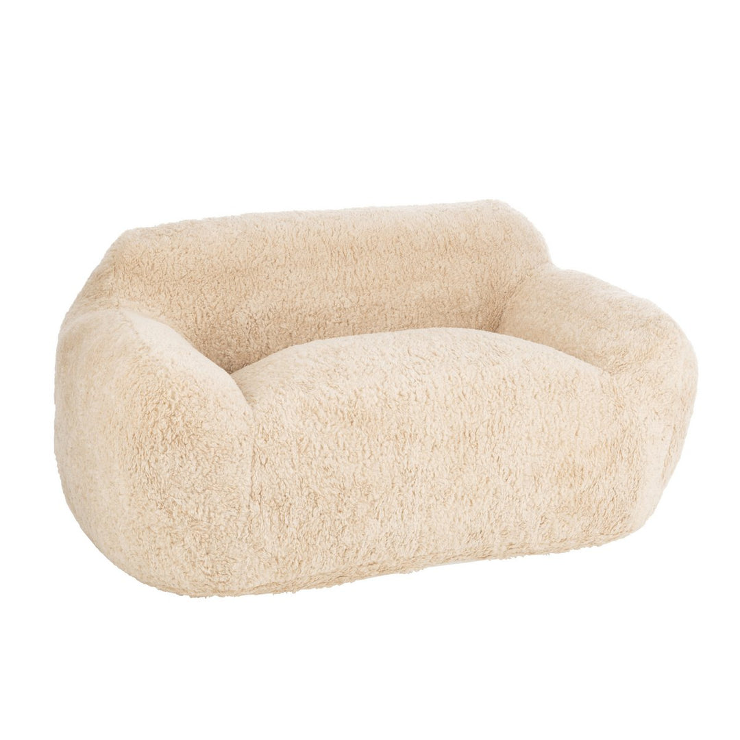 J-Line Sofa Sheep Polyester Creme Groß