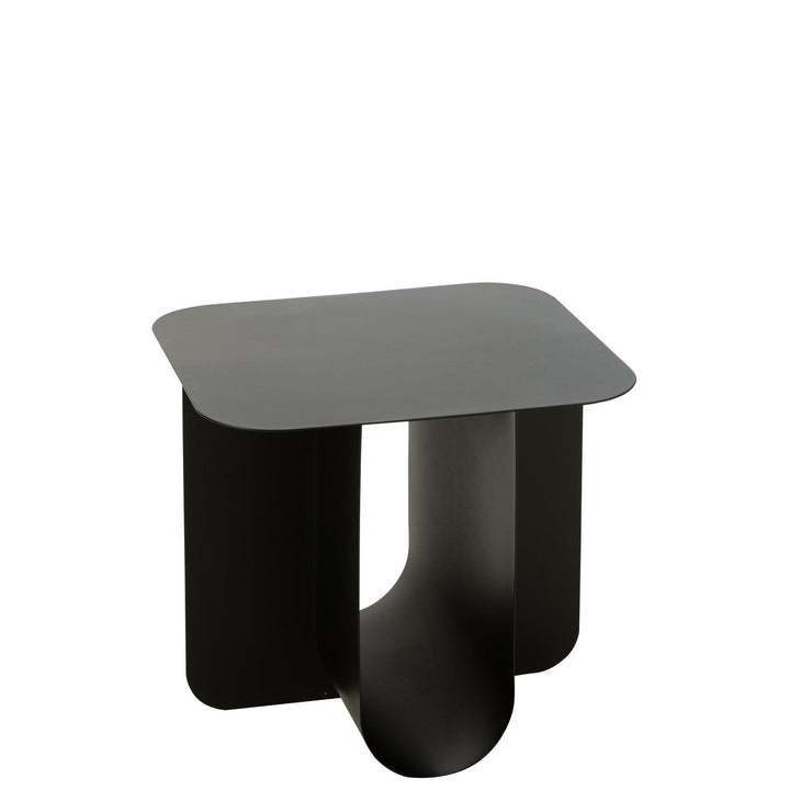 J-Line Side Table Square Metal Black