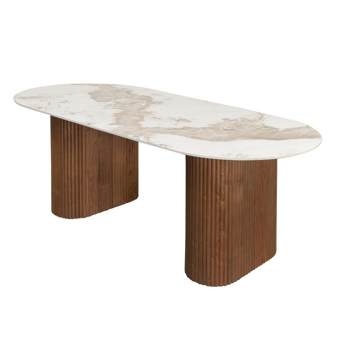 Urban Chic Dining Table Ceramic Marble