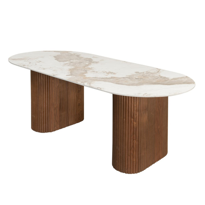 Urban Chic Dining Table Ceramic Marble