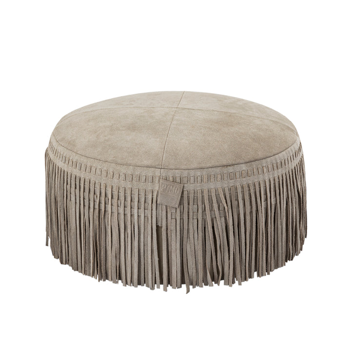 PTMD Eleora Pouf Taupe Rund S