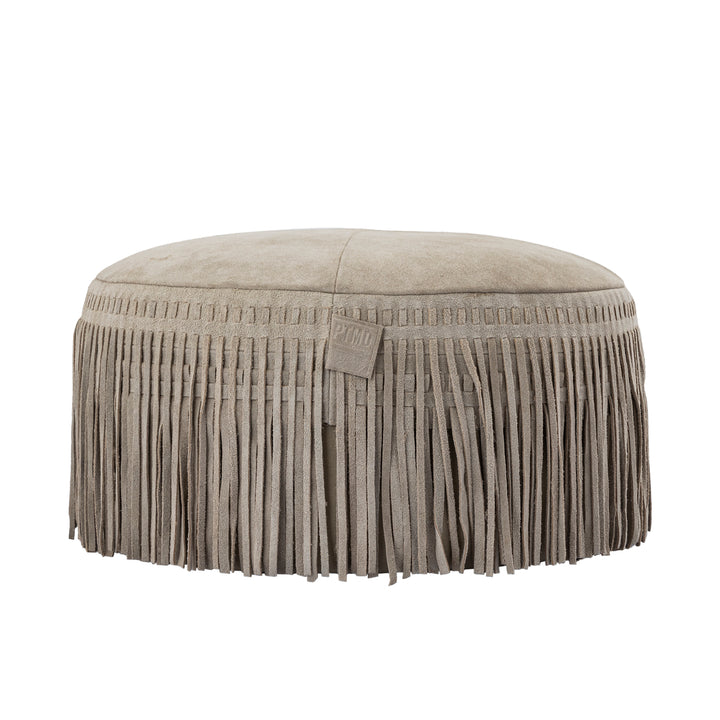 PTMD Eleora Pouf Taupe Rund S